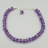 925 Sterling zilveren armband Amethist
