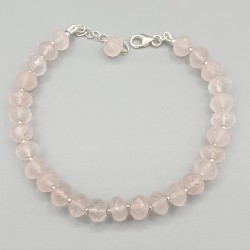 925 Sterling zilveren armband Rozenkwarts
