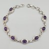 925 Sterling zilveren armband gezet met Amethist
