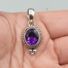 925 Sterling zilveren hanger facet geslepen Amethist