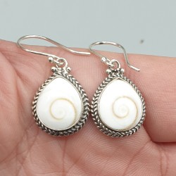 925 Sterling zilveren oorbellen Shiva schelp