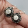 925 Sterling zilveren oorbellen ronde Shiva schelp