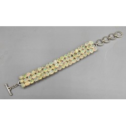 925 Sterling zilveren armband met facet geslepen Opalen