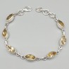 925 Sterling zilveren armband met facet geslepen Citrien