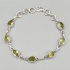 925 Sterling zilveren armband facet geslepen Peridot