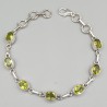925 Sterling zilveren armband ovale facet geslepen Peridot