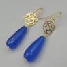 Oorbellen met blauwe Jade