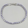925 Sterling zilveren armband gezet met facet Tanzaniet