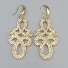 Oorbellen goud kleurige resin hanger