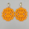 Oorbellen oranje resin hanger