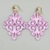 Oorbellen lila resin hanger