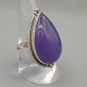 925 Sterling zilveren ring paarse Jade