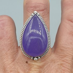 925 Sterling zilveren ring paarse Jade