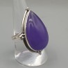 925 Sterling zilveren ring met paarse Jade 19 mm