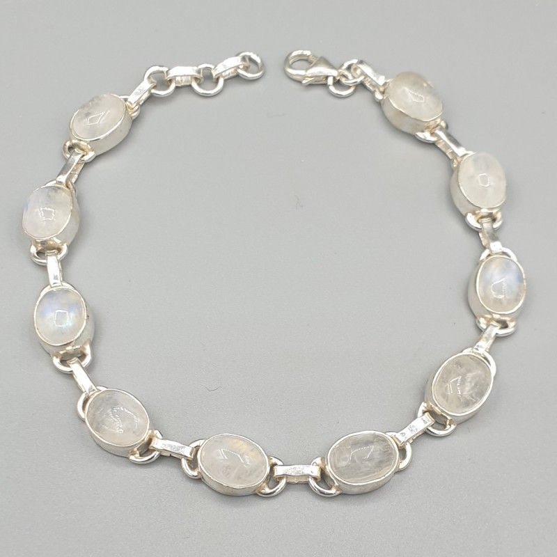 925 Sterling zilveren armband cabochon Maansteen