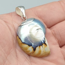 Zilveren hanger Nautilus schelp