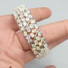 925 Sterling zilveren bangle gezet met Opalen