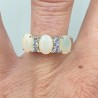 925 Sterling zilveren ring Opaal en Tanzaniet 17.3 mm