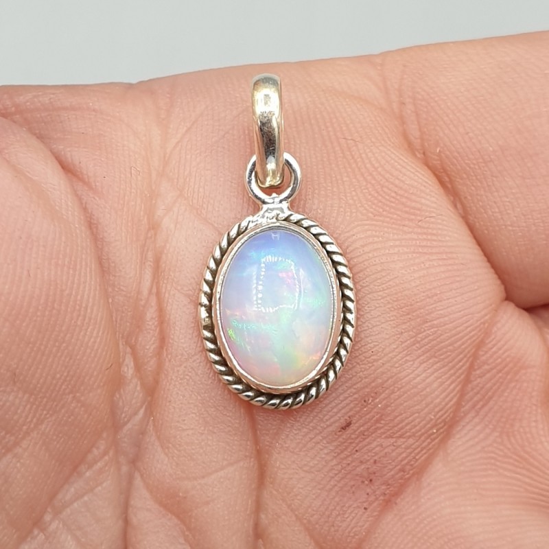 925 Sterling zilveren hanger ovale Opaal