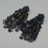 Zwarte sequin waterval oorbellen