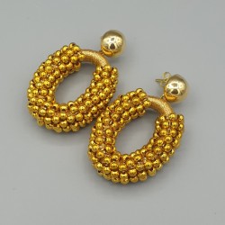 Glassberry oorbellen goud kleurig