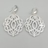 925 Sterling zilveren oorbellen zilver kleurige glitter resin hanger