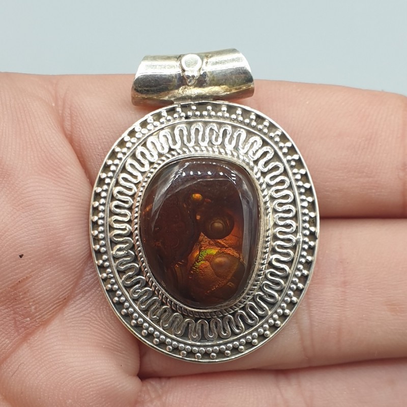 925 Sterling zilveren hanger met Vuuragaat