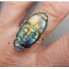 Zilveren ring met Boeddha van Labradoriet 18 mm