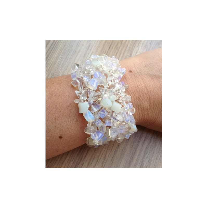 Brede splitarmband met Opaliet