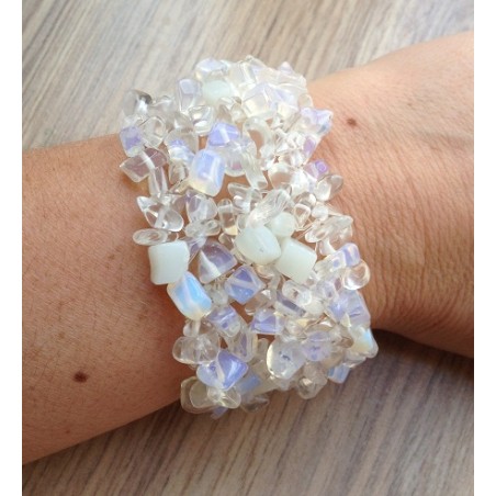 Brede splitarmband met Opaliet