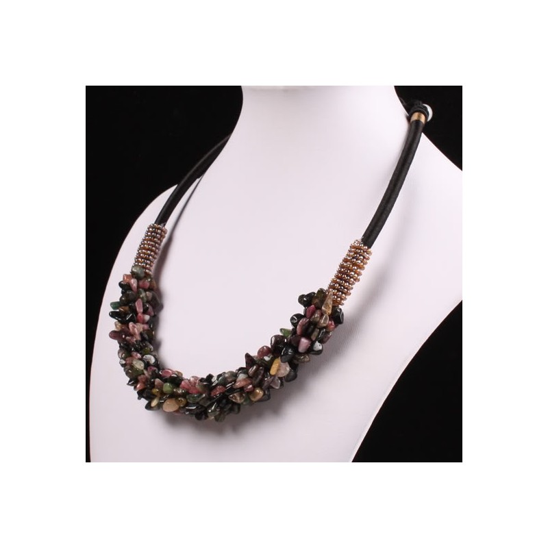 Ketting met splitsteentjes Toermalijn