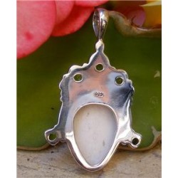 Zilveren hanger met gezicht en Amethist