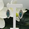 Zilveren oorbellen gezet met marquise Abalone schelp