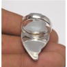 Zilveren ring met gezicht, Maansteen en Amethist