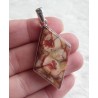 Zilveren hanger gezet met Birds Eye Jaspis