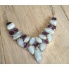 Zilveren edelsteen ketting cabochon Maansteen en facet Amethist