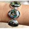 Zilveren edelsteen armband met stukjes Opaal