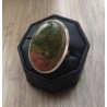 Zilveren edelsteen ring met Unakiet ring maat 17.3 mm