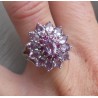 Zilveren ring met Amethist en Rhodoliet Granaat 17.3 of 17.7 mm