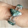 Zilveren edelsteen armband met Serphiniet schakels