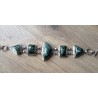 Zilveren edelsteen armband met Serphiniet schakels