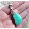 Zilveren edelsteen hanger Boulder Chrysopraas en Peridot