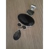 Zilveren edelsteen hanger Onyx, Rutielkwarts en Smokey Topaas