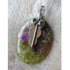 Zilveren edelsteen hanger Toermalijn en Peridot