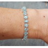 Zilveren armband gezet met ovale facet geslepen Apatiet