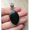 Zilveren edelsteen hanger met groene Jade