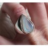 Zilveren ring gezet met facet geslepen Maansteen 18 mm