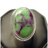 Zilveren edelsteen ring met Robijn Zoisiet ring maat 18 mm