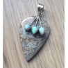 Zilveren edelsteen hanger crazy Lace Agaat en Opaal