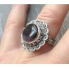Zilveren ring met Cacoxeniet in bewerkte setting maat 16.5 mm